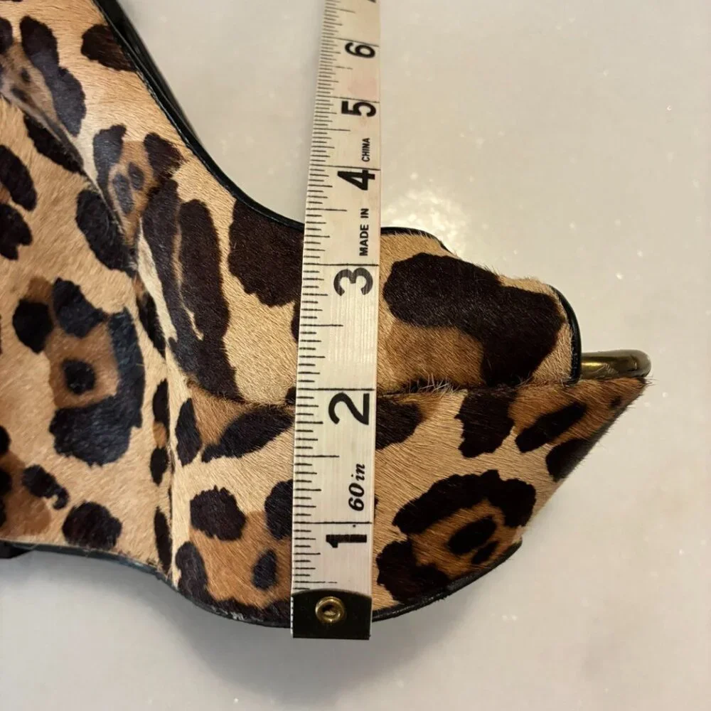 Jessica Simpson Leopard Print Wedge Heels - Picture 10 of 10